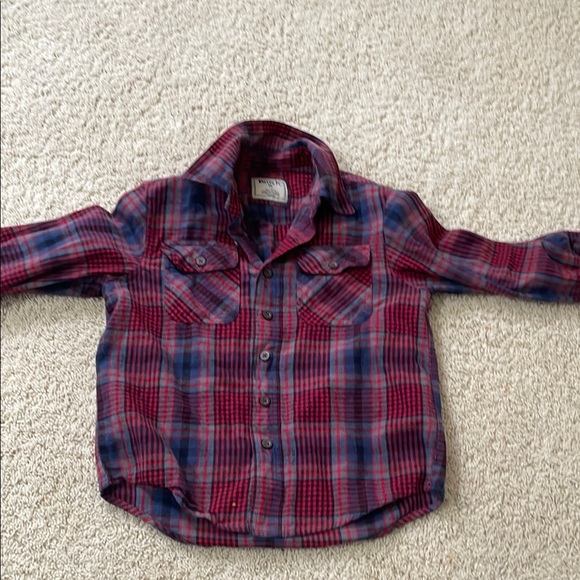Red and Blue Button Down Shirt in Soft Flannel - Picture 1 of 2